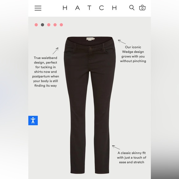 HATCH black maternity slim fit jeans - Picture 5 of 6